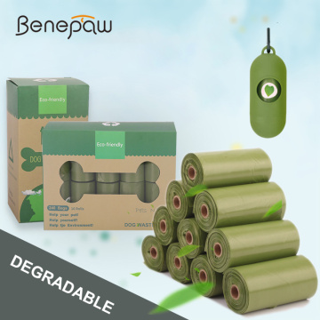 Benepaw Biodegradable Dog Poop Bag Durable Pet Shit Garbage Bags Waste Puppy Free Dispenser Easy To Tear Off 120pcs/240pcs