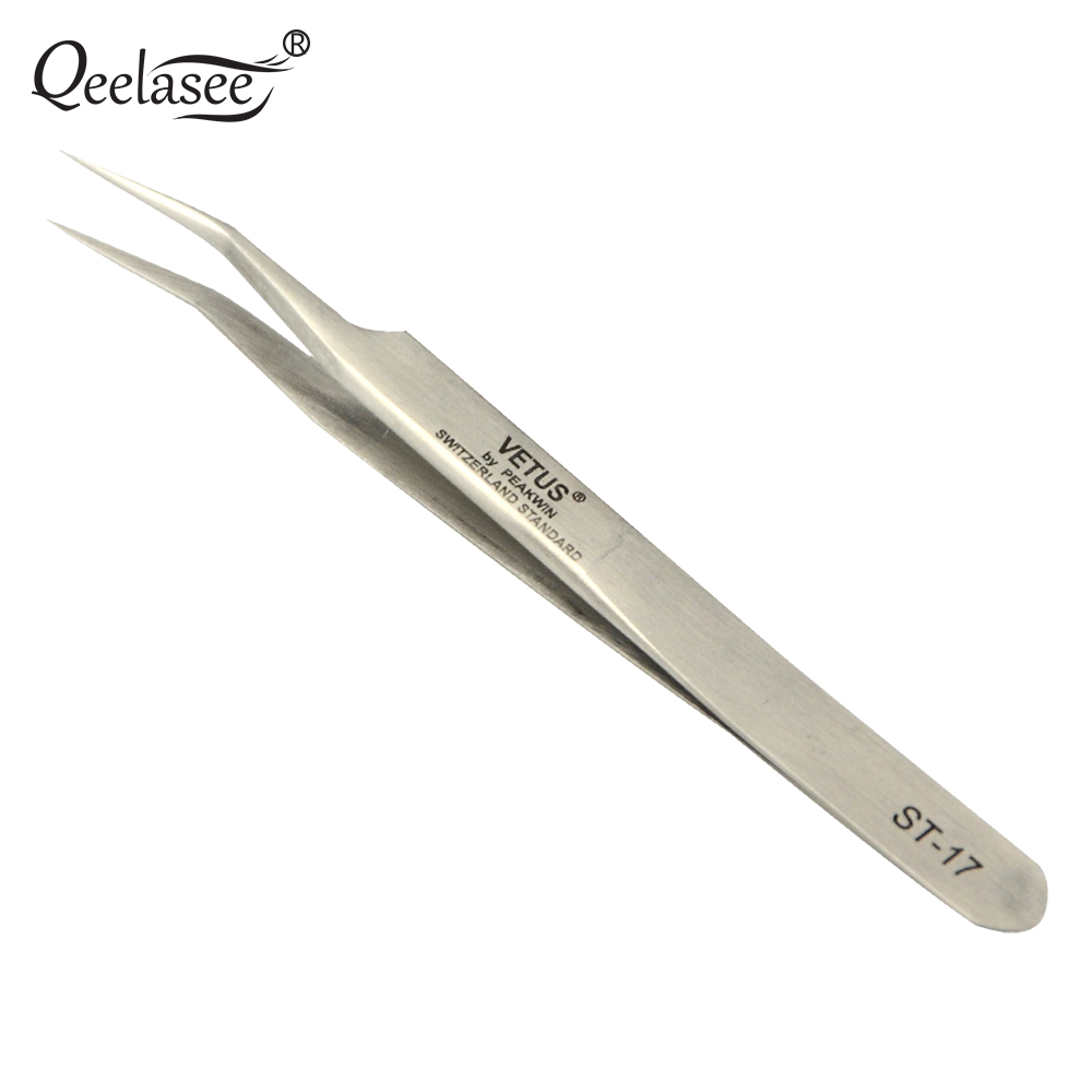 Genuine VETUS Tweezers Eyelash Tweezers for Eyelash Extension Tools ST-11/ST-12/ST-15/ST-17 Stainless Steel Tweezers