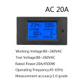 AC80-260V 0-100A 0-20A Digital Voltmeter Ammeter Power Energy Tester 110V 220V Current Voltage Meter Power Wattmeter Supply DIY