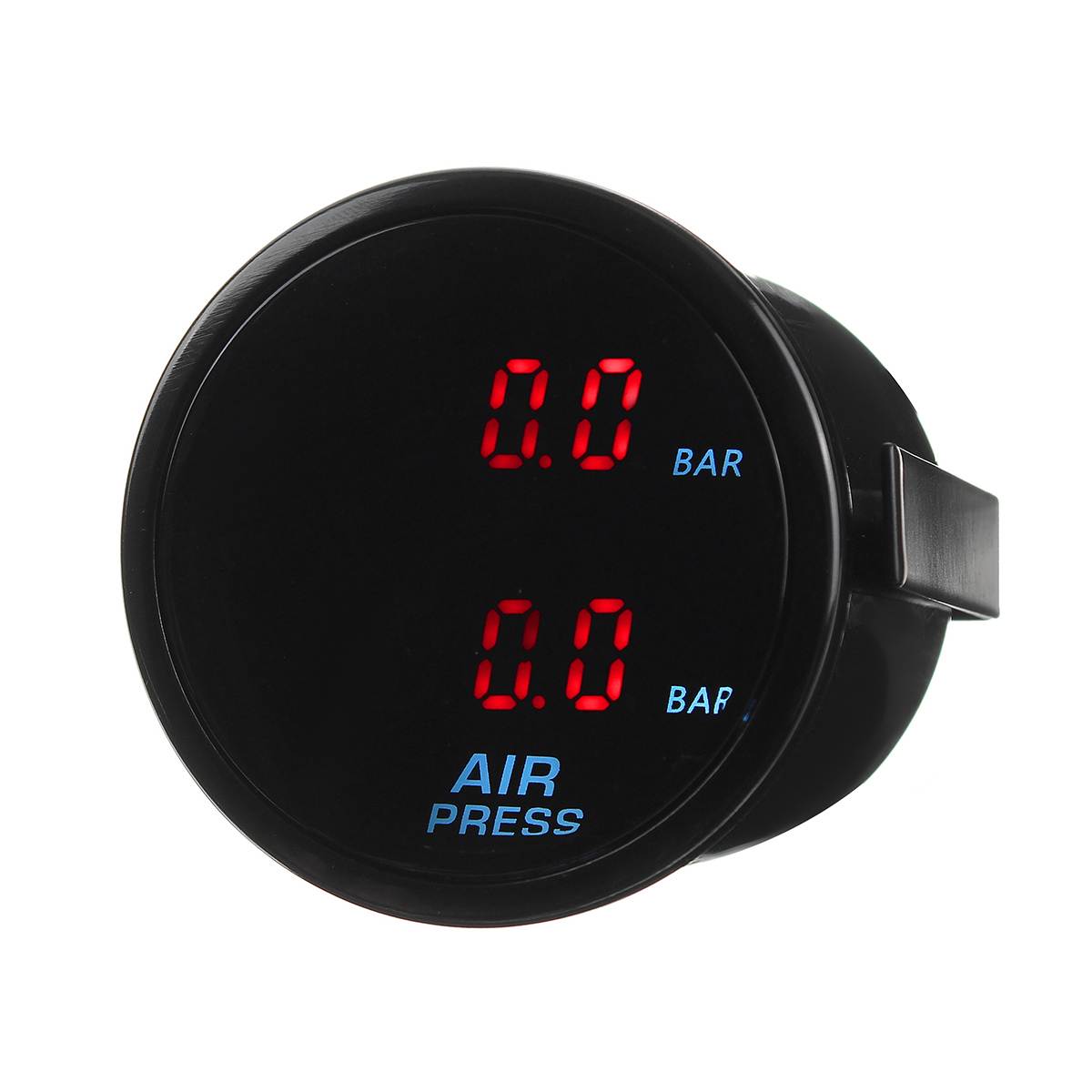 Air Suspension Pressure Gauge Bar Dual Digital Display Air Ride Meter Red Blue LED Air Ride Air Press Meter 2'' 52mm with Sensor