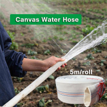 5m/roll 1inch Canvas Water Hose High Pressure Garden Irrigation Fire Hose Antifreeze Explosion-proof Soft Pipe