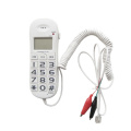 Trimline Corded Telephone Landline with Caller ID, Flash, Redial, Mini Big Buttons Handsets Phone for Home Hotel- White, Black