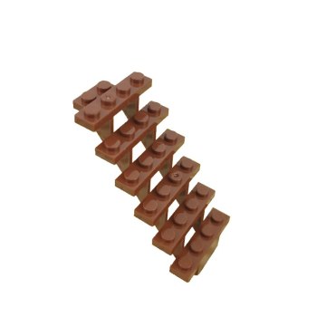 2Pcs/set Compatible for Locking MOC Parts Brown Stairs Building Blocks Bricks Toys for Children for Friends Citys Block