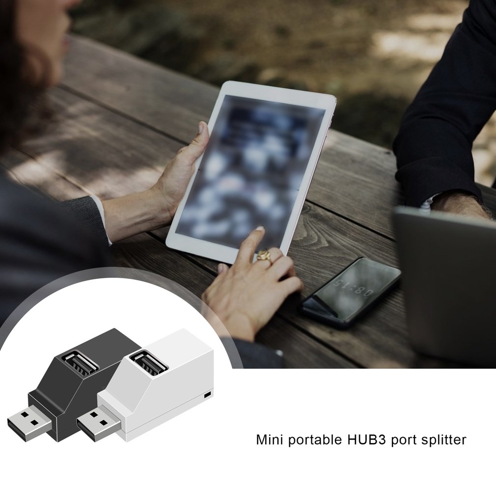 Mini Portable HUB3 Port Splitter In-line USB HUB Extension Hub Fast Transmission High Performance Fast Heat Dissipation