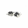 100Pcs Tact Switch 6*6*4.3mm Horizontal with Bracket Tactile Push Button Switches 6x6x4.3mm Micro Switch