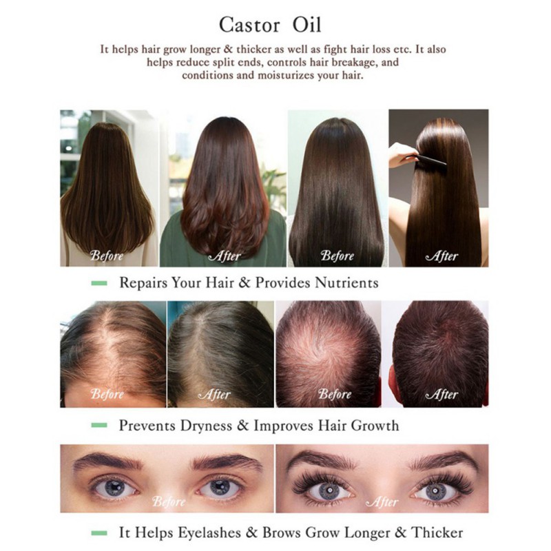 15ml Castor Oil Hair Growth Serum for Eyelash Growth Lifting Eyelashes Thick Eyebrow Growth Enhancer Eye Lashes Serum Mascara