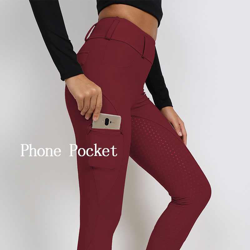 Full Silicone Women Horse Riding Breeches With Pocket