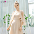 Elegant Blush Bridesmaid Dresses Ever Pretty EP00638 A-Line Ruffles With Jacket Appliques Wedding Guest Dresses Vestiti Eleganti