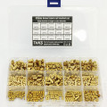 420Pcs M2 M3 M4 M5 Brass Insert Nut Metric Female Thread Brass Knurled Nut Threaded Insert Embedment Nuts Assortment Kit