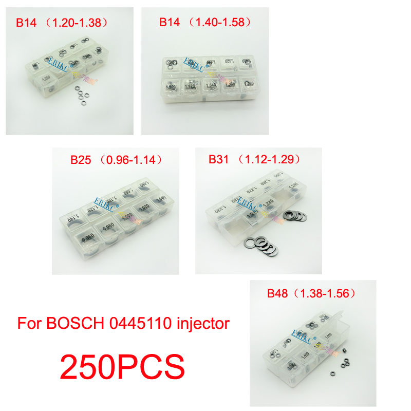 for BOSCH 0445110# High Accuracy Adjusting Shims B14 B25 B31 B48 Common Rail Injector Gasket Diesel Injector Washer Repair Tool