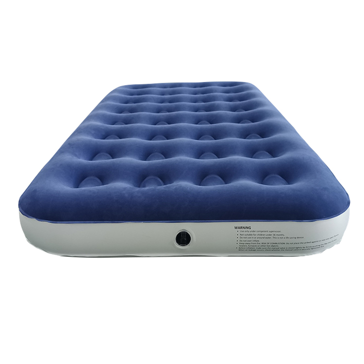 Inflate Double Size Flocked Air Bed With Pump