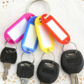Wholsale 10/30/50pcs Plastic Key Ring for Travel Name Adress Tag Keyring Luggage Label ID Card Mix Color Key Chain