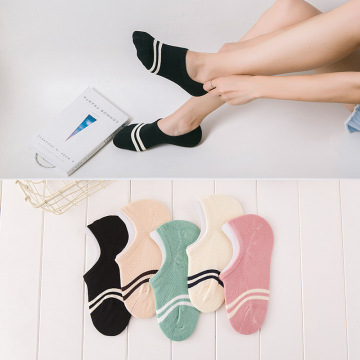 comfortable cotton girl women's socks ankle low female invisible color girl boy hosiery ladies boat sock slipper 4pair=8pcs WS97