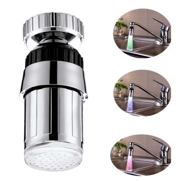 LED Faucet 360°Rotation Temperature Control 3 ColorS Water Faucet Water Saving Sprayer Tap Filter Aerator Kitchen Accessories