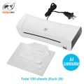 SL200 Laminator Machine Hot and Cold Laminating Machine Two Rollers with A4 Size 120 Sheets for Document Photo Office Supplies