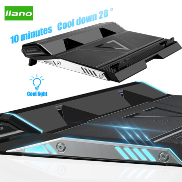 LLANO Laptop Cooler 2 USB Ports Two Cooling Fan Base Notebook Cooler Stand support 15.6/17.3 Inch Laptop Cooling Pad Accessories