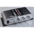 LP-808 mini HiFi Super Bass Car Amplifier for Mobile phone MP3 PC 20W X2 RMS home amplifier 12V