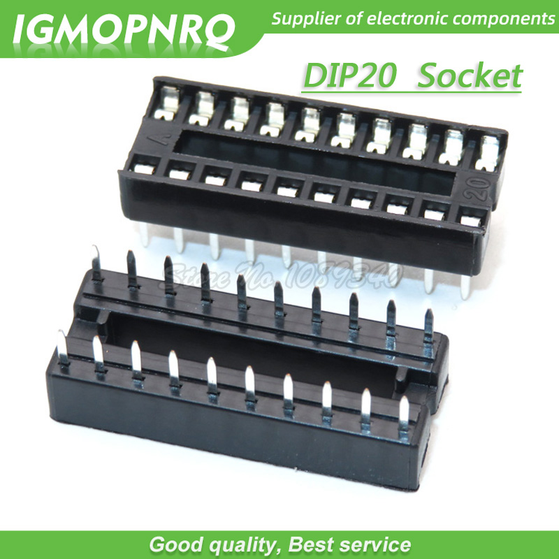 10PCS IC Sockets DIP6 DIP8 DIP14 DIP16 DIP18 DIP20 DIP24 DIP28 DIP40 pins Connector DIP Socket 8 14 16 18 20 24 28 40 pin DIP-8