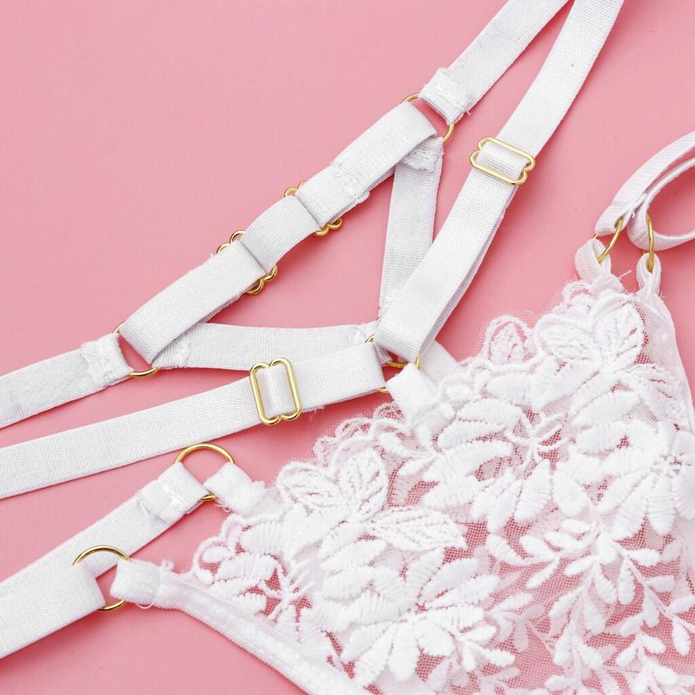 2020 New Sexy Womens Lace Mesh Sexy Set Bandage Lingerie Nightwear Underwear G-string Babydoll Sleepwear Exotic Sets