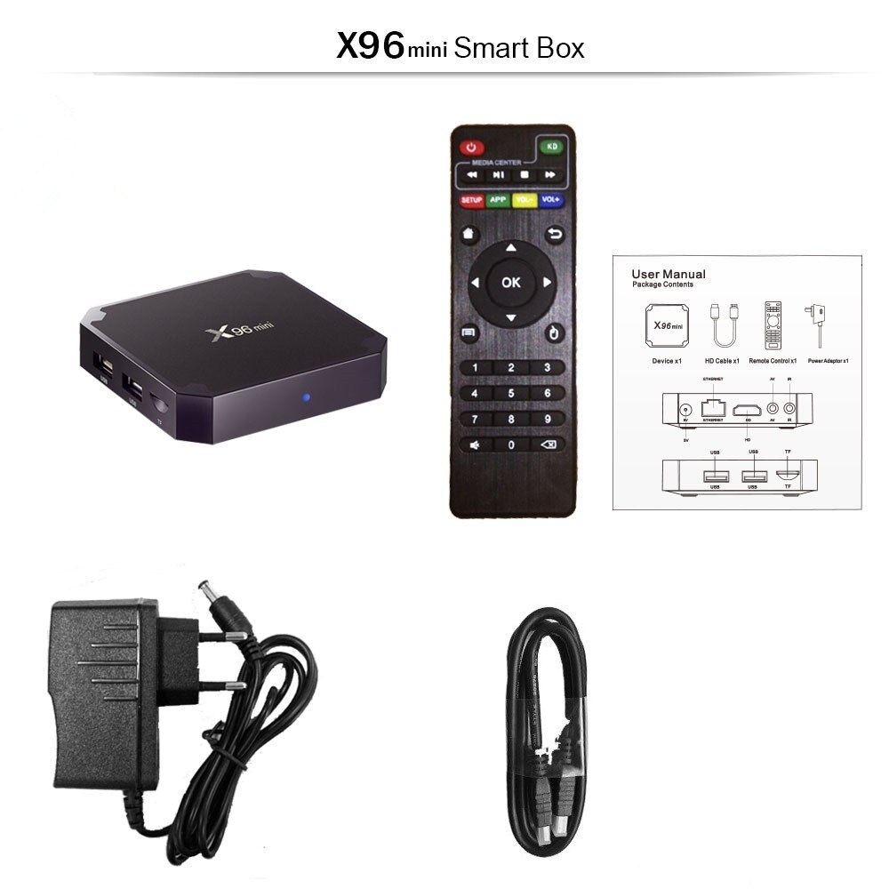 2021 Iptv Box x96 mini plus Android 9.0 2020 QHD TV Box 1G 8G 2G 16G Smart TV Media Player TV stick set-top box French warehouse