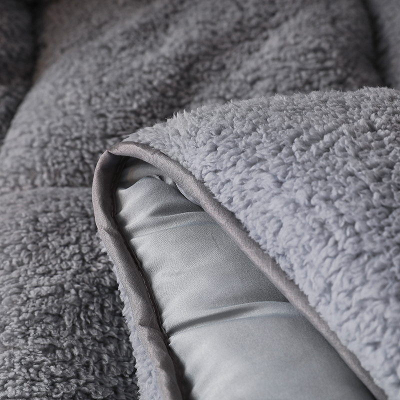 Grey Warm Winter Qulit Cashmere Fleece Comforter Soft Thicken Blankets Duvet With Filling 150*200cm Blue Bedding Home Textile