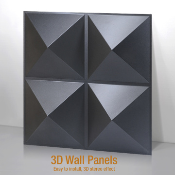 30x30cm 3d Art Plaster Cutting Geometric Diamond Carved Wood Adhesives Bottom Wall 3d Wall Sticker Home Decor Decorative Panel