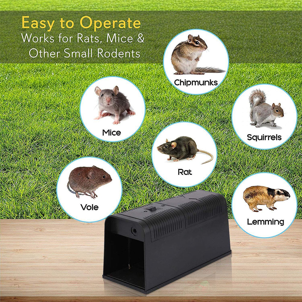 Eeusable Electric Rat Traps Trap Killer Mice Rodent Catching Catcher Hige Voltage Animal Pest Control Killing Trap