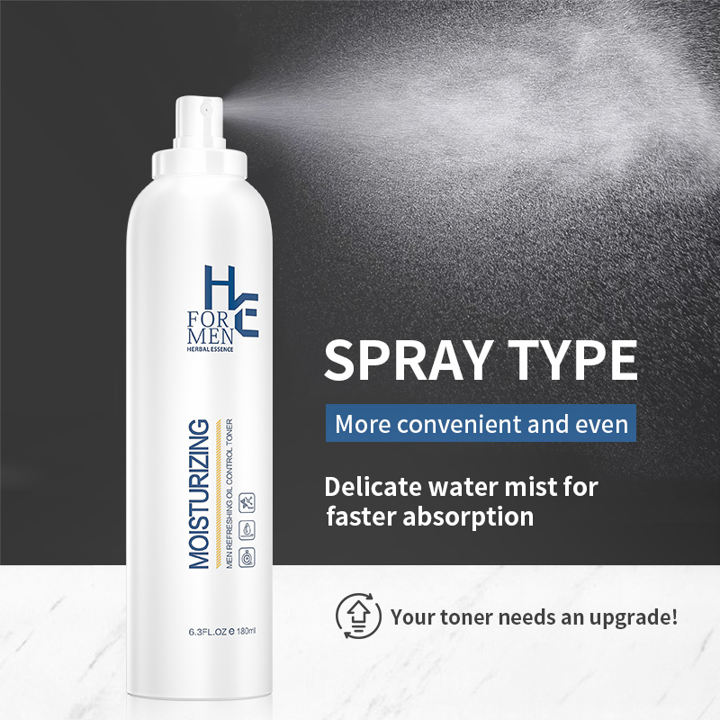 Men's 180ml Oil Control Toner Spray Hydrating Moisturizing Pore Care Skin