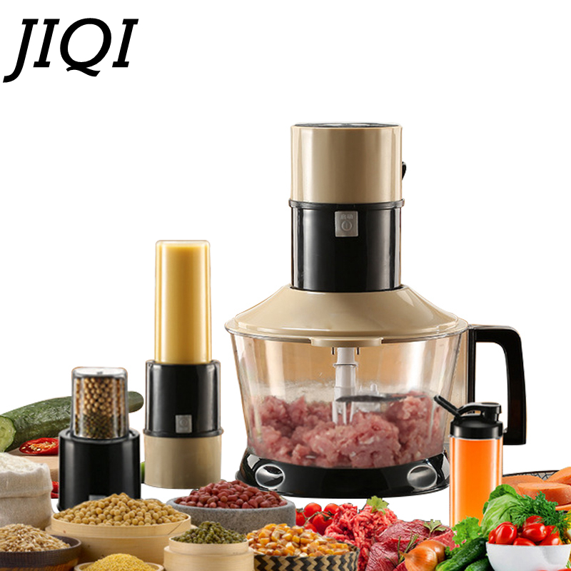 JIQI Multifunction Meat grinder Chopper juicer Grinding machine Automatic mincing Mixer Fruit Vegetable juicer Food processor