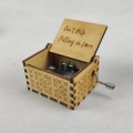 Wooden Engraved Hand-cranked Music Box Gift Boxes To Mom Daughter
