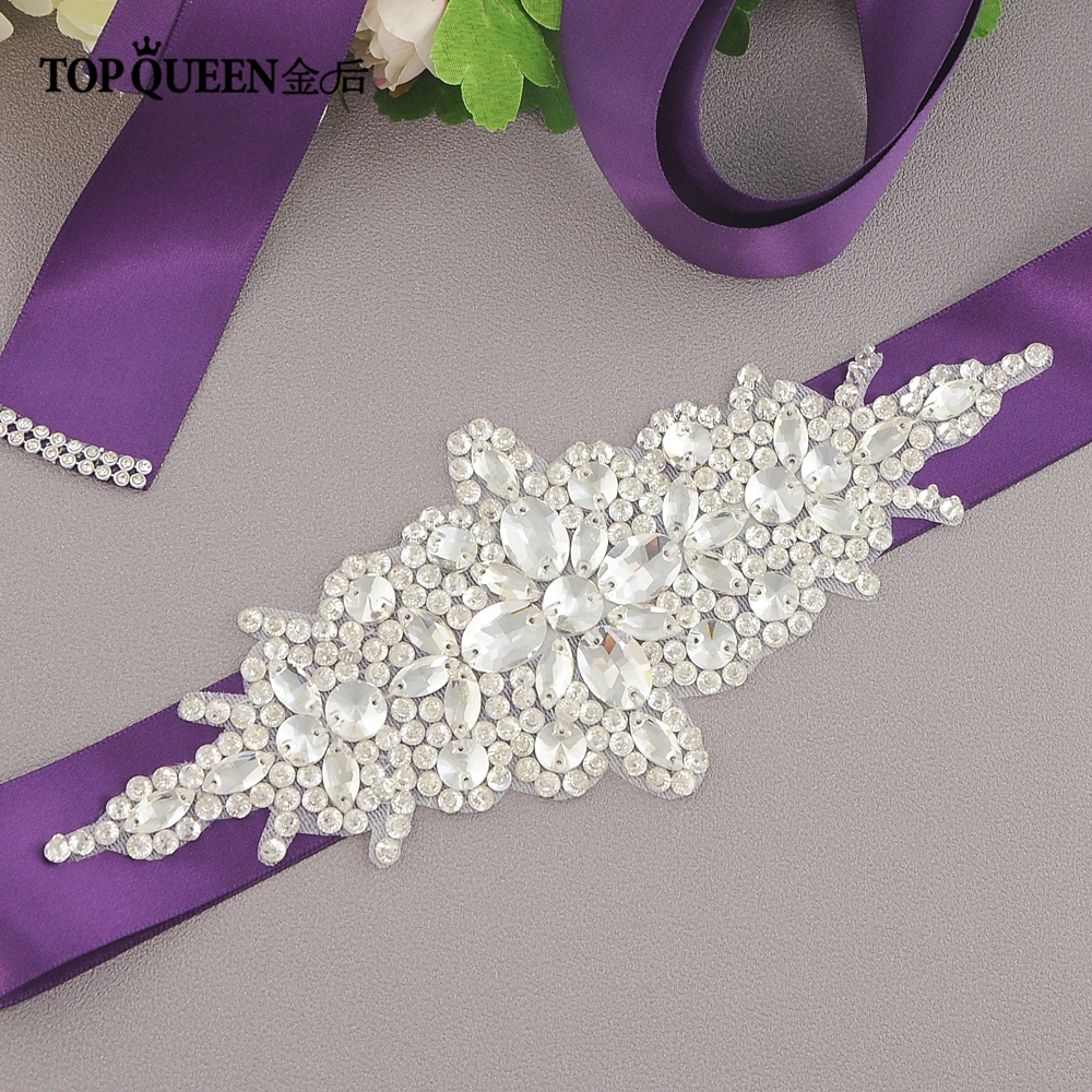 TOPQUEEN S121 Multicolor Women Beaded Belt Wedding Belts Wedding Sashes Bridal Belts for Wedding Free Shipping Elegant Belt