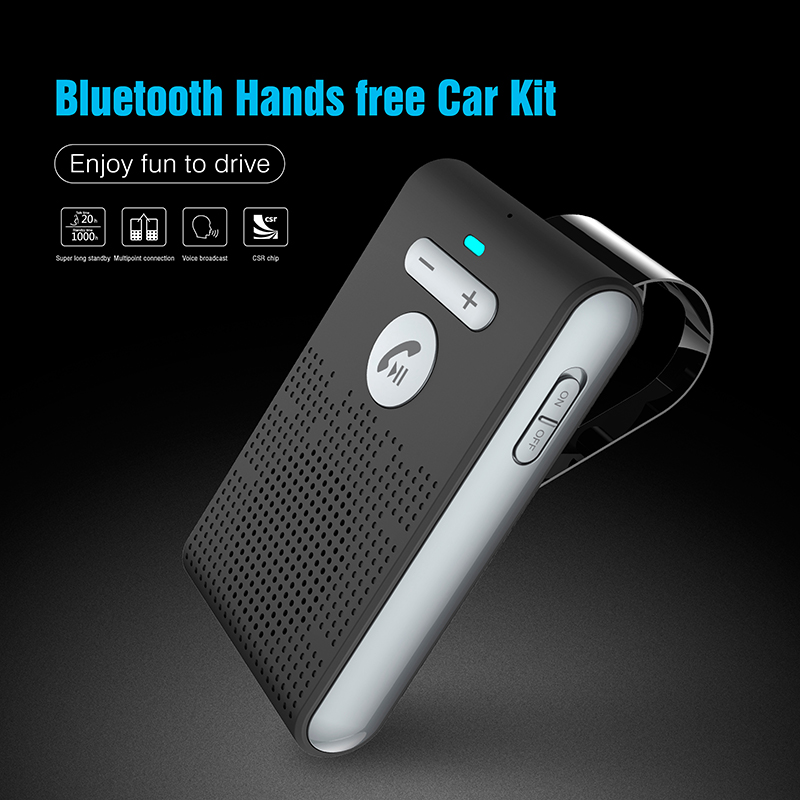 Siparnuo Bluetooth Aux Wireless Bluetooth Car Handsfree Speakerphone Manos Libres Speaker Bluetooth Car Kit with USB Charger