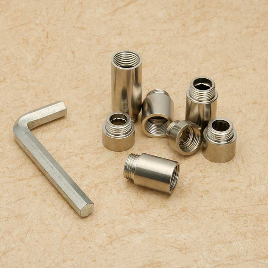 1/2" Stainless Steel Female And Male Thread Extension Joint Hardware Fittings Butt Joint For Water Heating Equipment