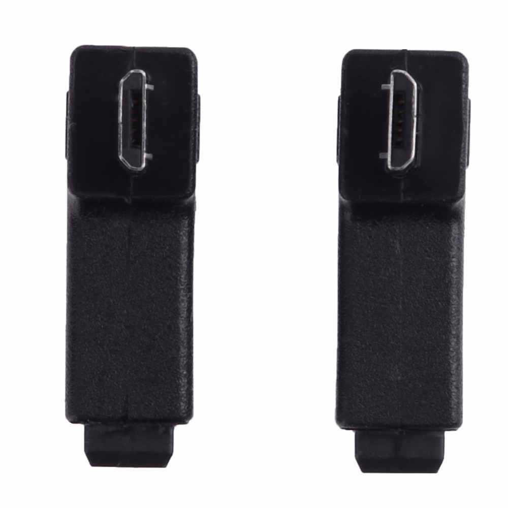 2Pcs/set L Shaped Mini USB Female to Micro USB Male 90 Degree Right Left Angle Adapter Connector Charging Converter