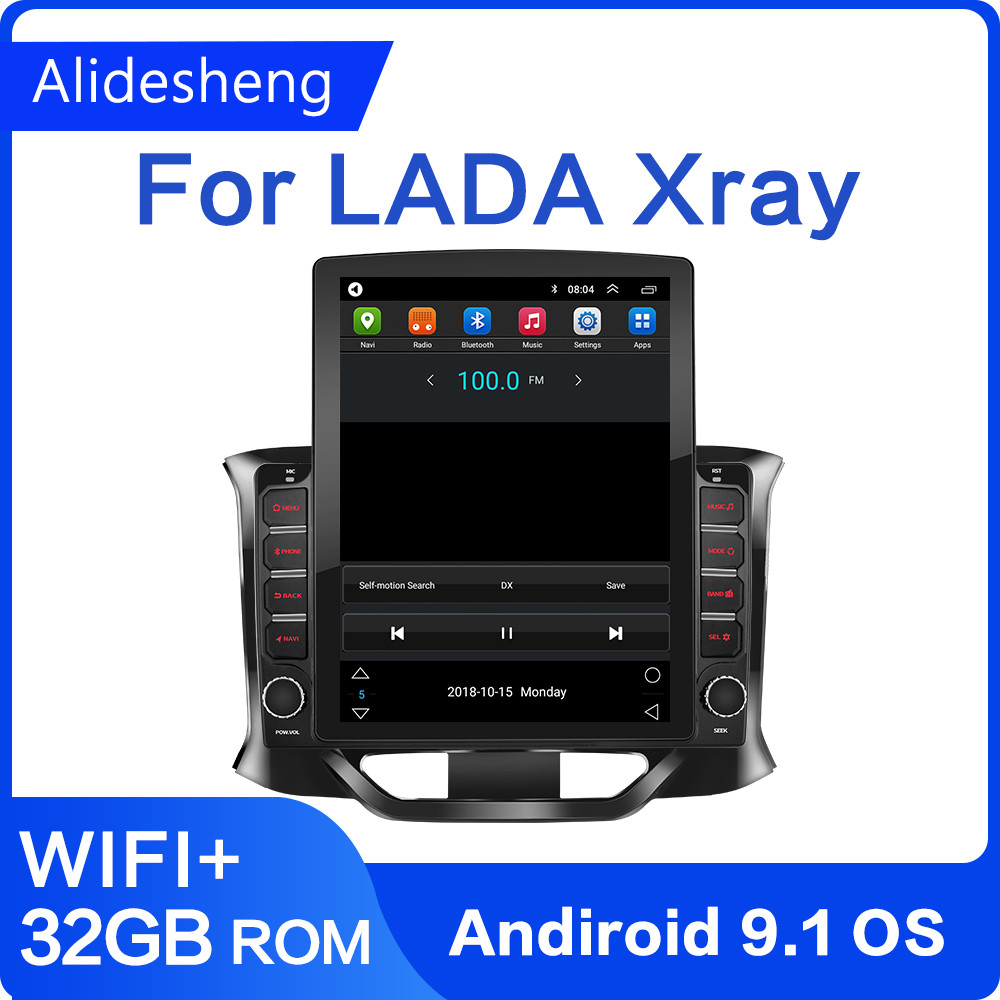 Tesla screen For LADA X Ray Xray tesla still 2015 2016-2019 android 9.1 Car Radio Multimedia Player 2din GPS 2.5D 9.7"inch