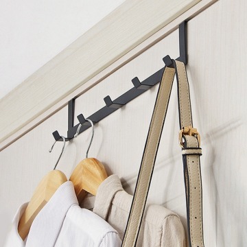 Practical Wrought Iron Door Hook Wall Hanger Hat Durable Kitchen 5 PCS Connected Door Clasp For Home Supplies Iron