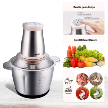 300W Stainless steel Meat Chopper Powerful Low Noise Meat Grinder Slicer Kitchen Vegetable Meat Mincer Safe Fruit Mixer 2 Speed
