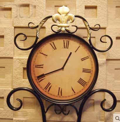 Big Size Retro Floor Clock Vintage Metal Floor Clocks Living Room Large Antique Color Iron Round Clock For Bed Room 590087