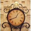 Big Size Retro Floor Clock Vintage Metal Floor Clocks Living Room Large Antique Color Iron Round Clock For Bed Room 590087