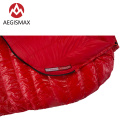 Aegismax Nano Ultralight Camping Mummy 95% White Goose Down Sleeping Bag 3 Season Hiking 800 FP Can Be Zippered Together