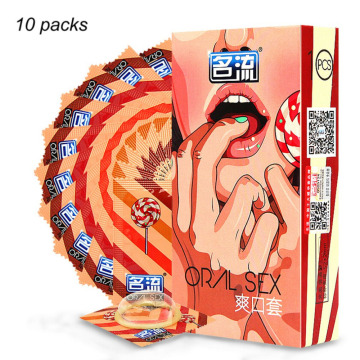 Mingliu 10pcs Cherry Fragrance Condoms For Oral Sex Latex Condones Penis Sleeve for Blowjob Contraception Tool Sex Toys for Men