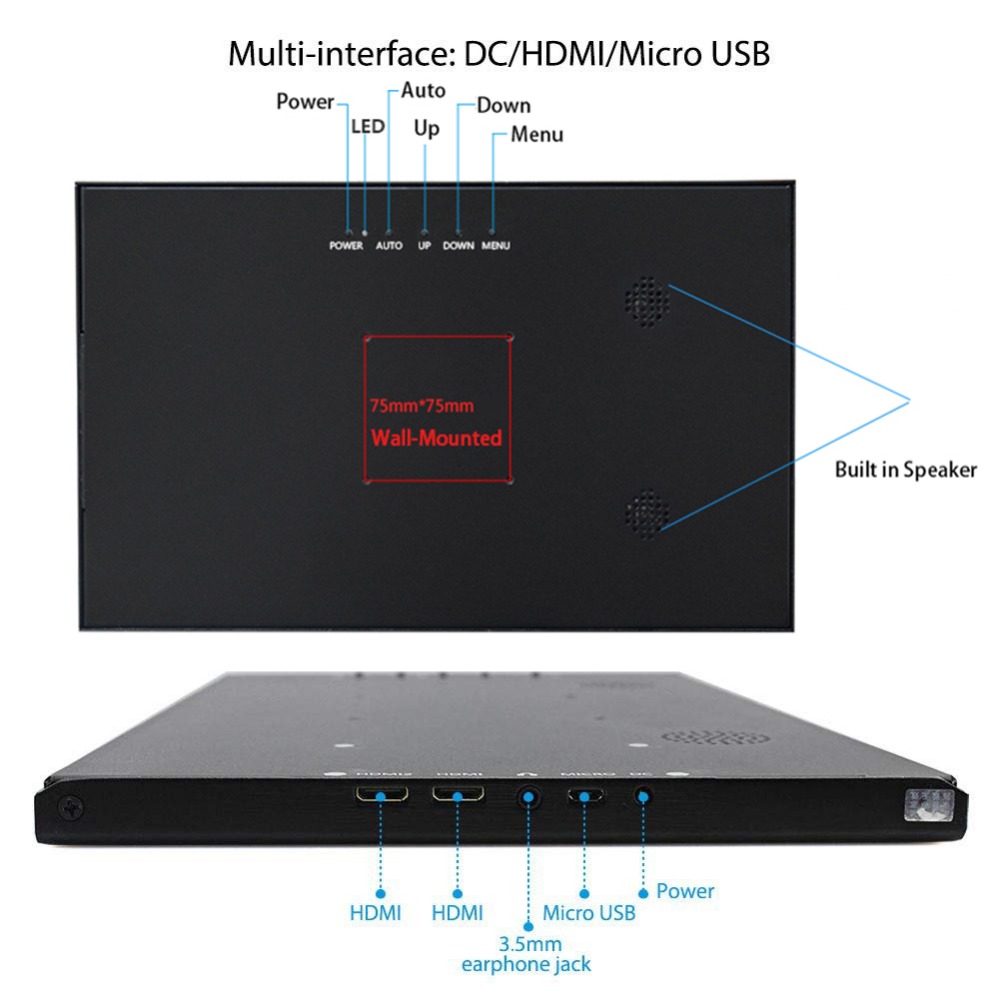 13.3 inch 2K touch screen Portable Computer gaming Monitor PC HDMI PS3 PS4 Xbo x360 IPS LCD Display Monitor for Raspberry Pi