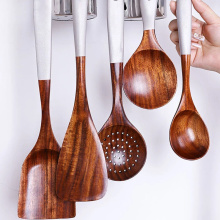 Solid Wood Cooking Tool Set Eco-friendly Teak Spatula Rice Scoop Environmental Protection Tableware Household Kitchen Supplies