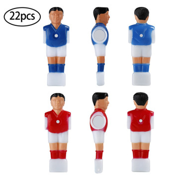 22 PCS Hot Blue Red Set Top Quality Vivid Character Design Never Fade Foosball Soccer Table Replacement Parts Man Player