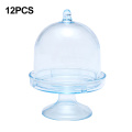 12Pcs DIY Mini Cake Display Stand Cupcake Holder + Dome Cover Wedding Party Props