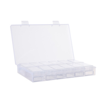 24 Grids Plastic Storage Box Lattices Diamond Painting kits Nail Art Rhinestone Tools Beads Storage Box Case Organizer
