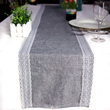 NEW Vintage Simulation Lace Linen Table Runner Christmas Wedding Gray Table Runners Dining Room Restaurant Table Gadget 30x180cm