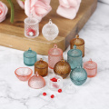 3pcs/set 1:12 Dollhouse Decor Miniature Doll Accessories Toy Candy Jar for Transparent