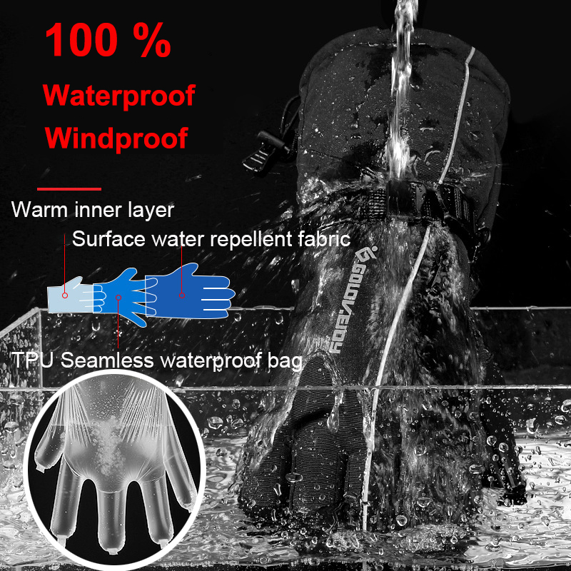 Thicken Cold-Proof Ski Gloves 100% Waterproof Windproof Winter Keep Warm Touch Screen Gloves For Men Snowboard Outdoor Sports