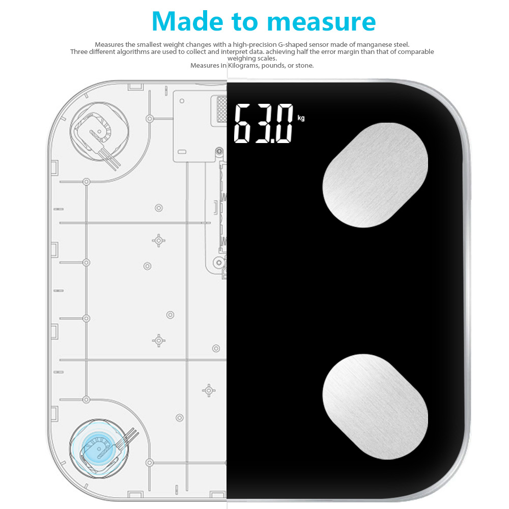 New Balance Digital Weighing Scale Bluetooth Bathroom Scale Electronic Body Weight Scale Smart Fat Digital Weight 18 Body Index